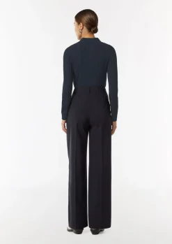 Gerippter Pullover mit Polokragen im Slim Fit-Comma Fashion