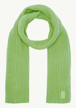 Gerippter Schal mit Label-Patch aus Wollmix-Comma Sale