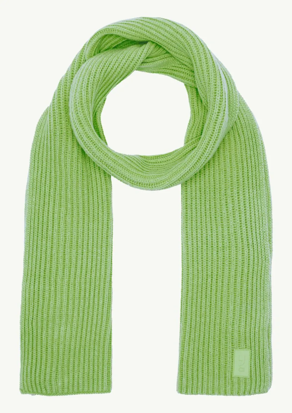 Gerippter Schal mit Label-Patch aus Wollmix-Comma Sale