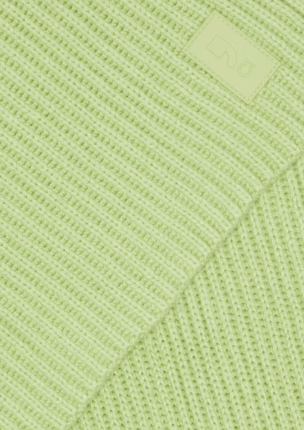 Gerippter Schal mit Label-Patch aus Wollmix-Comma Sale