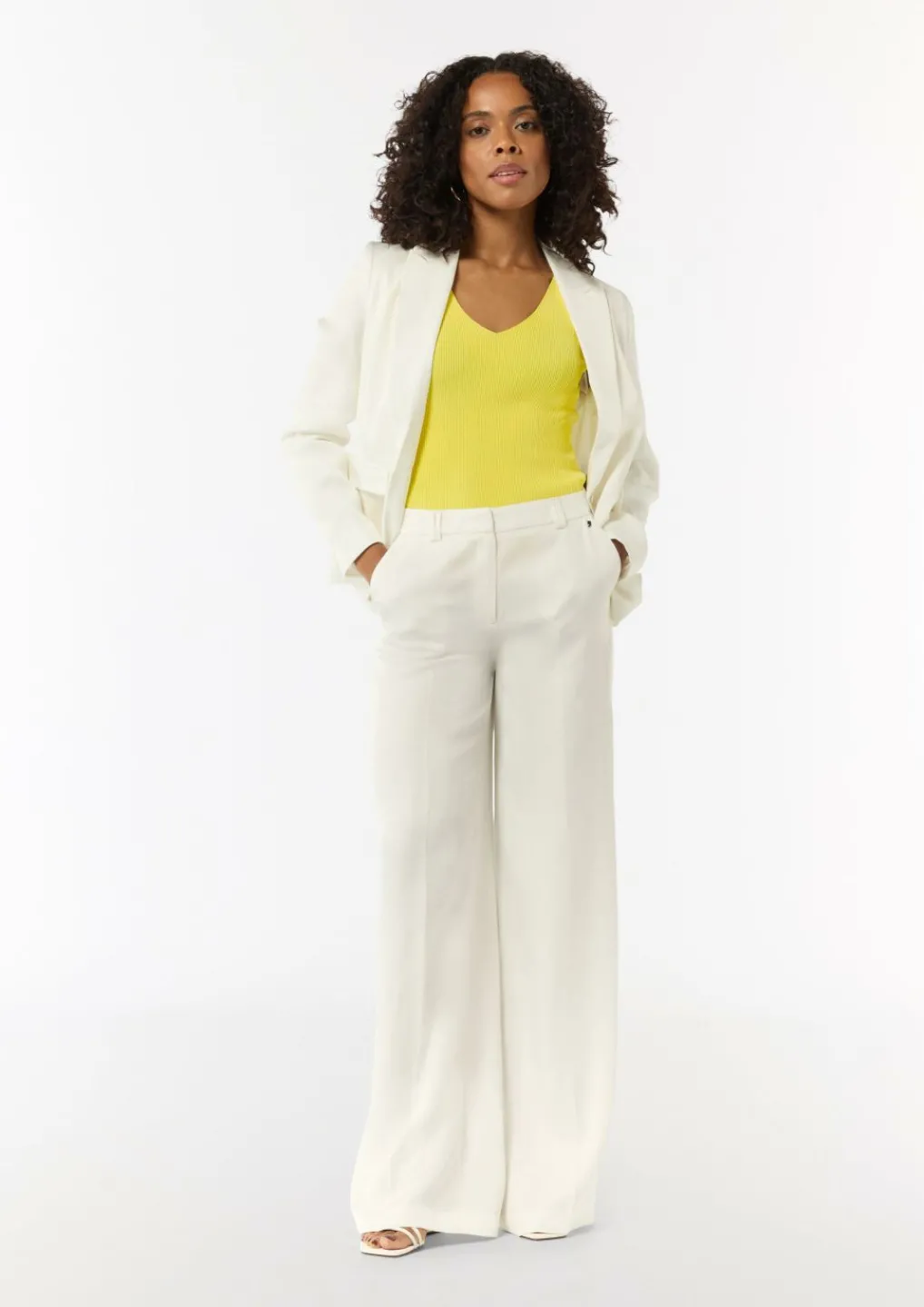 Geripptes Stricktop im Skinny Fit-Comma Hot