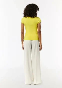 Geripptes Stricktop im Skinny Fit-Comma Hot