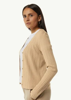 Gerippte Strickjacke im Slim Fit-Comma Best