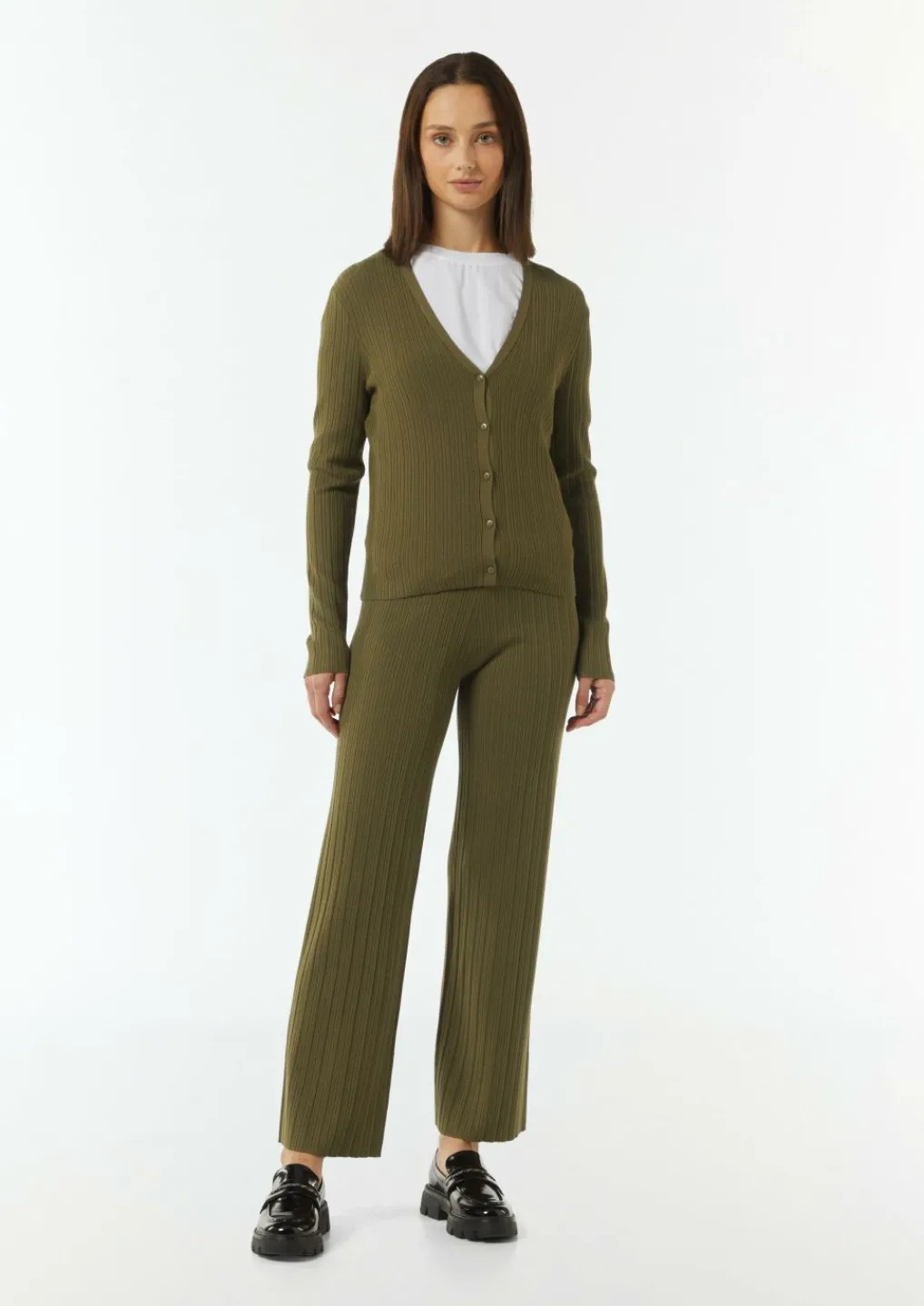 Gerippte Strickjacke im Slim Fit-Comma Outlet