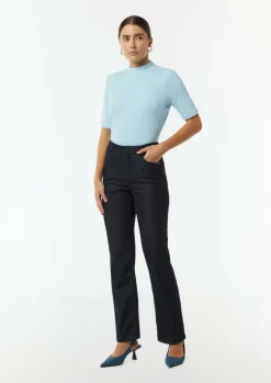 Geripptes T-Shirt im Slim Fit-Comma Clearance