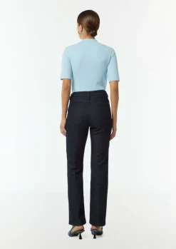 Geripptes T-Shirt im Slim Fit-Comma Clearance