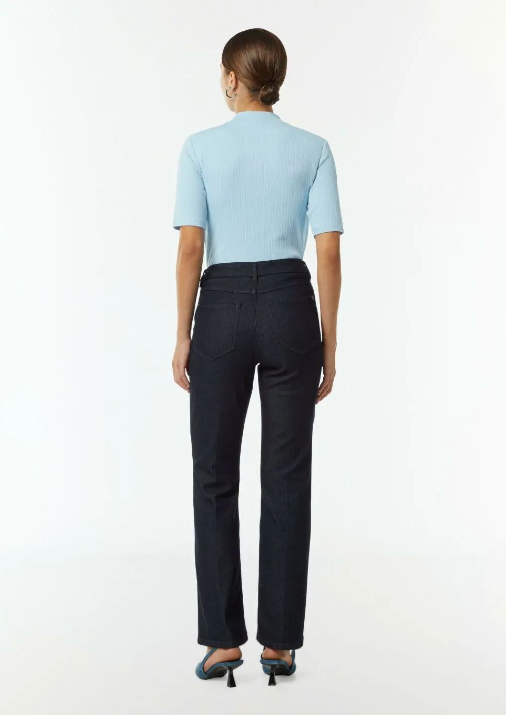Geripptes T-Shirt im Slim Fit-Comma Clearance