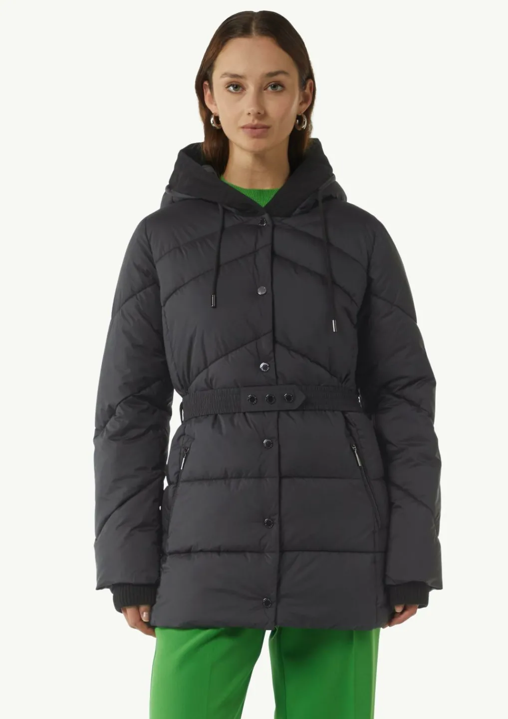 Gesteppte Jacke mit Druckknöpfen-Comma Clearance