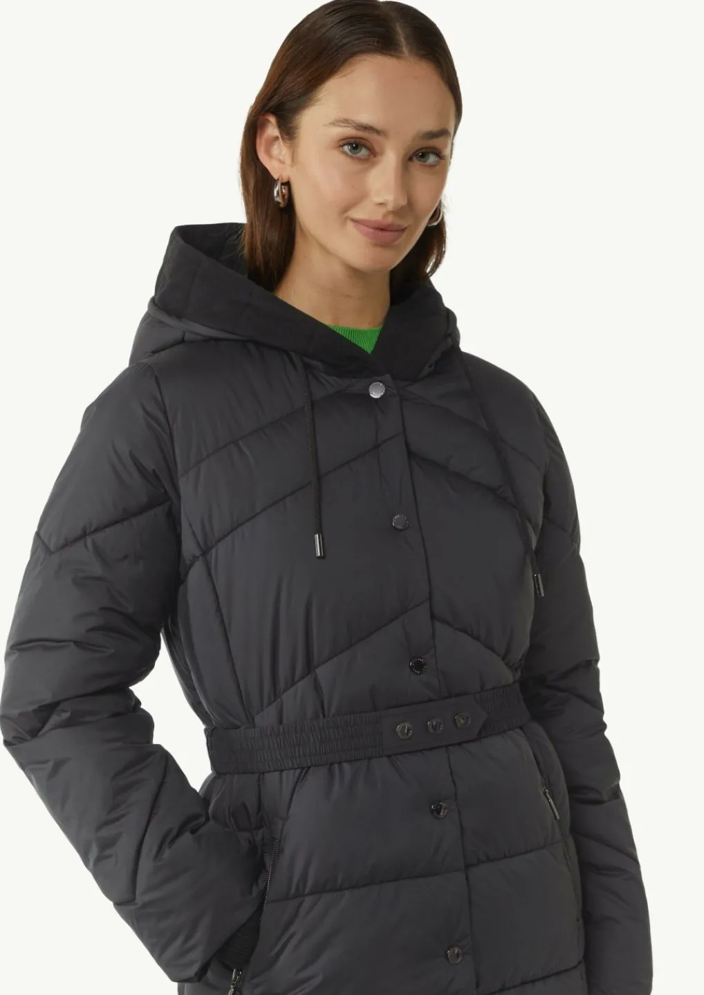Gesteppte Jacke mit Druckknöpfen-Comma Clearance