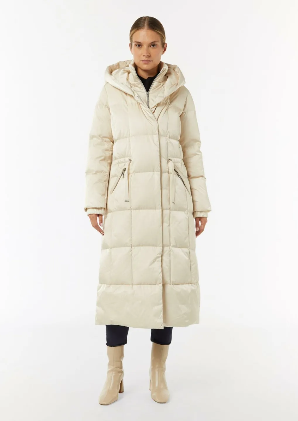 Gesteppter Daunenmantel mit Einsatz-Comma Fashion