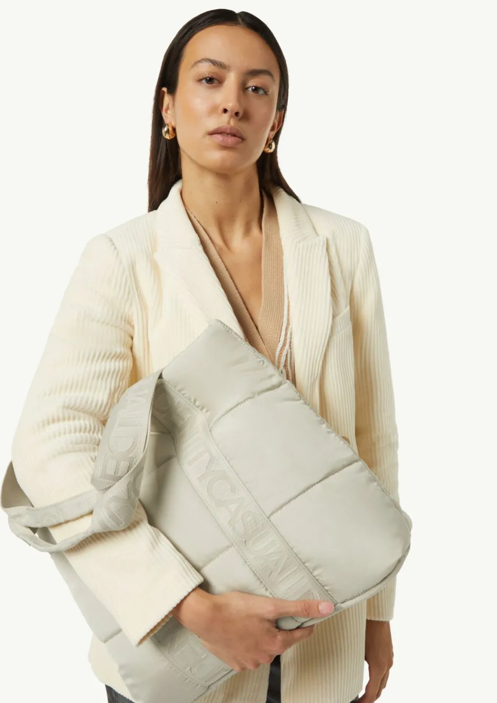 Gesteppter Shopper mit Logo-Details-Comma Online