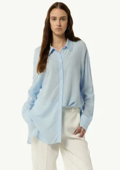 Gestreifte Longbluse im Loose Fit-Comma Hot