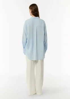 Gestreifte Longbluse im Loose Fit-Comma Hot