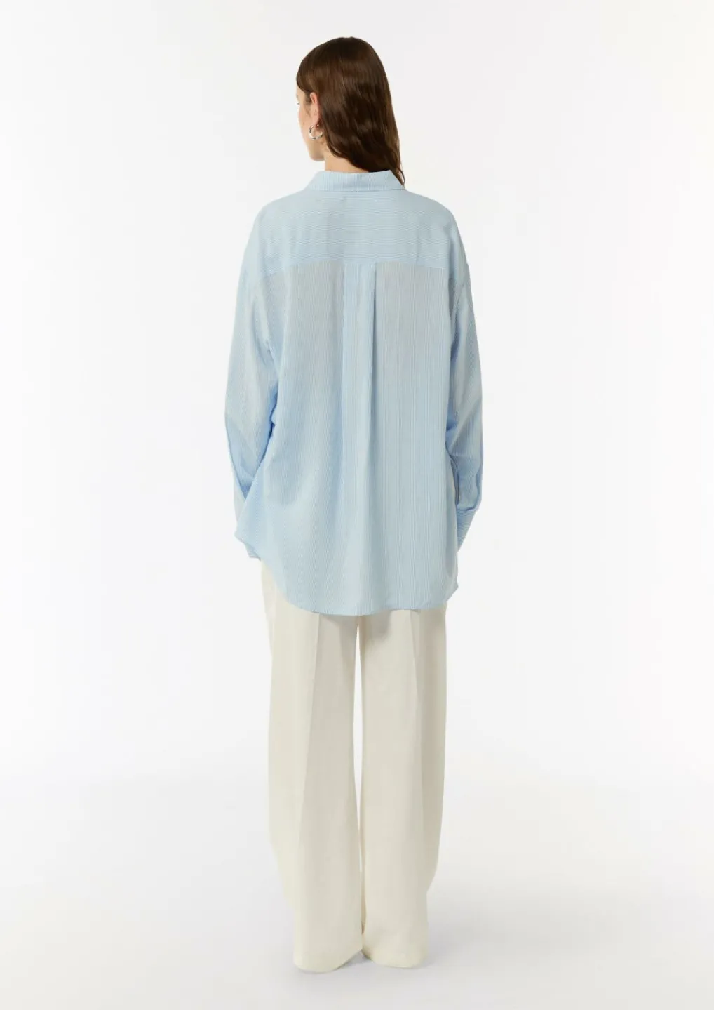Gestreifte Longbluse im Loose Fit-Comma Hot