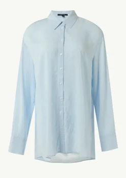 Gestreifte Longbluse im Loose Fit-Comma Hot