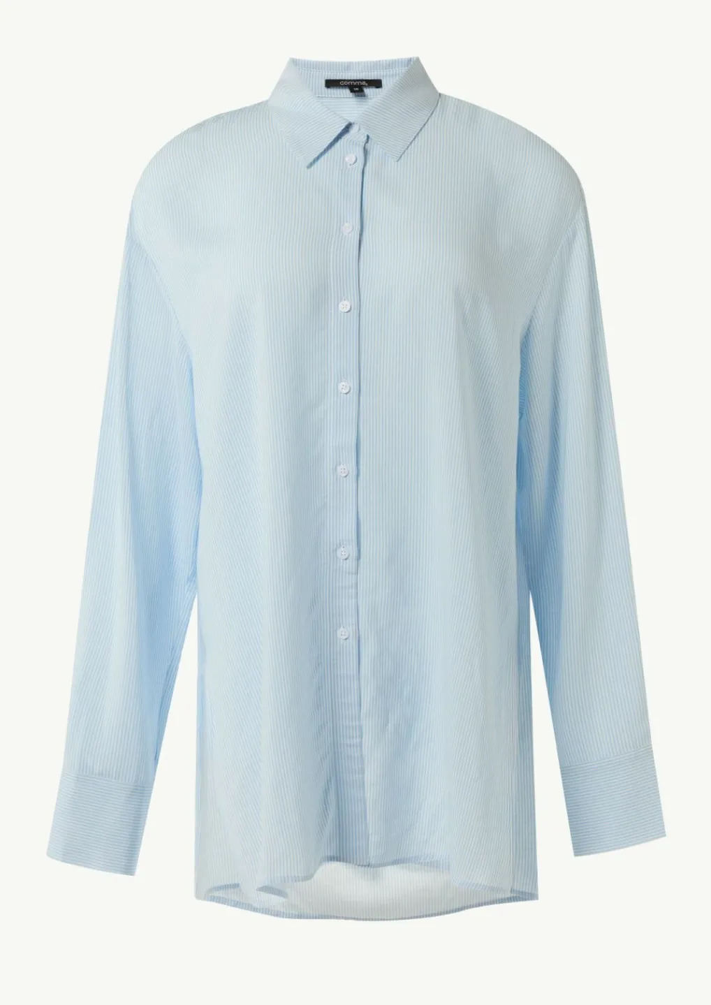 Gestreifte Longbluse im Loose Fit-Comma Hot
