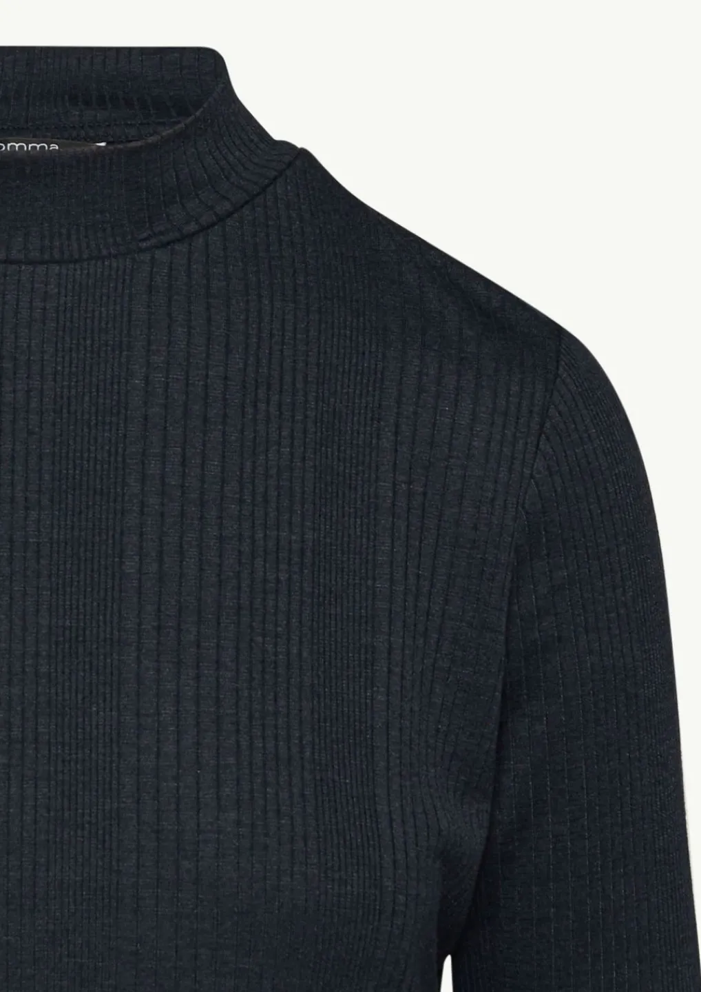 Gestreiftes Jersey-Shirt mit Stehkragen-Comma Hot