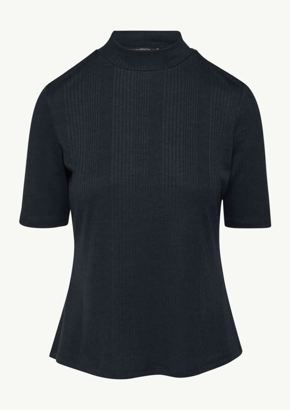 Gestreiftes Jersey-Shirt mit Stehkragen-Comma Hot