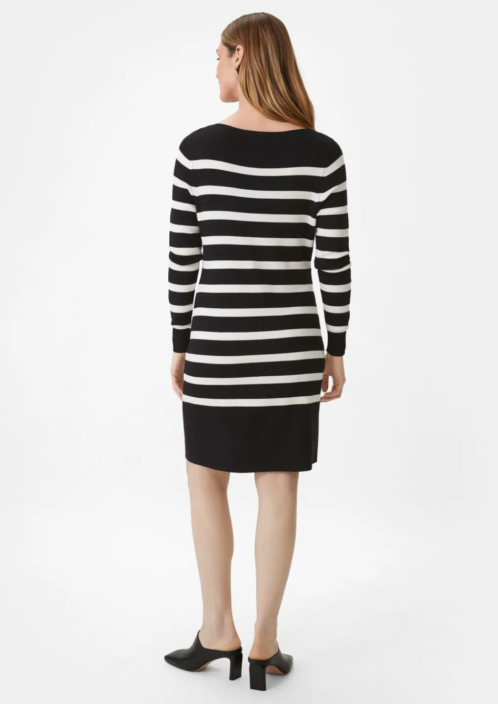 Gestreiftes Kleid aus Feinstrick-Comma Outlet
