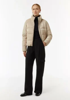 Glänzende Jacke mit Steppung-Comma Hot
