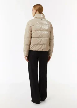 Glänzende Jacke mit Steppung-Comma Hot