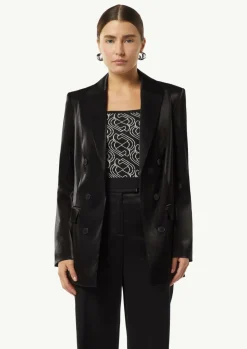 Glänzender Blazer mit Zierknöpfen-Comma New