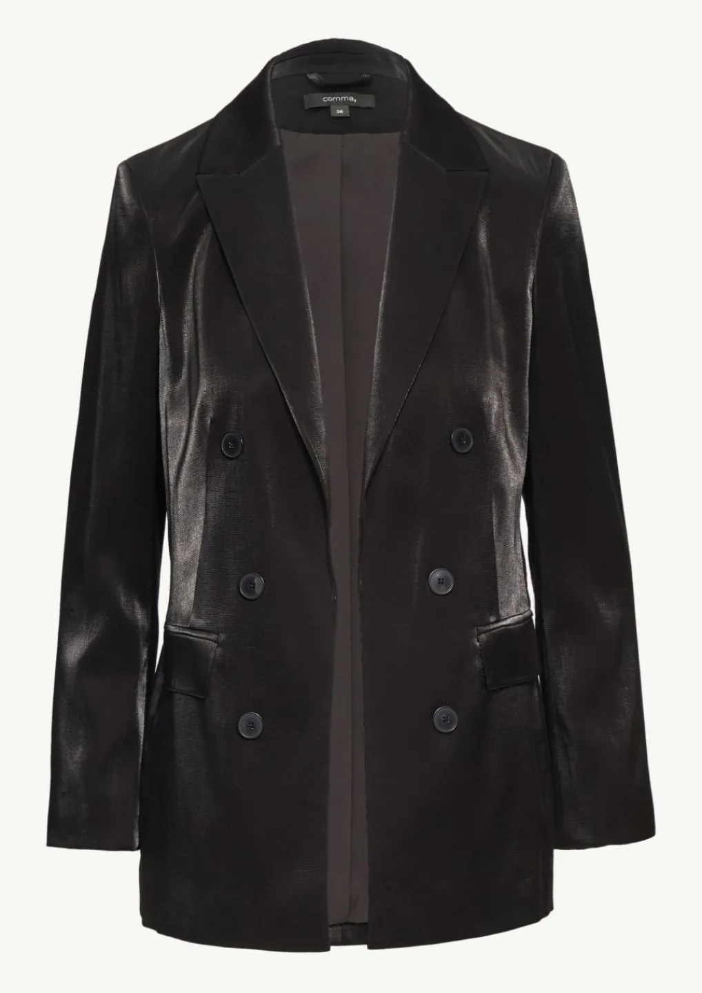 Glänzender Blazer mit Zierknöpfen-Comma New