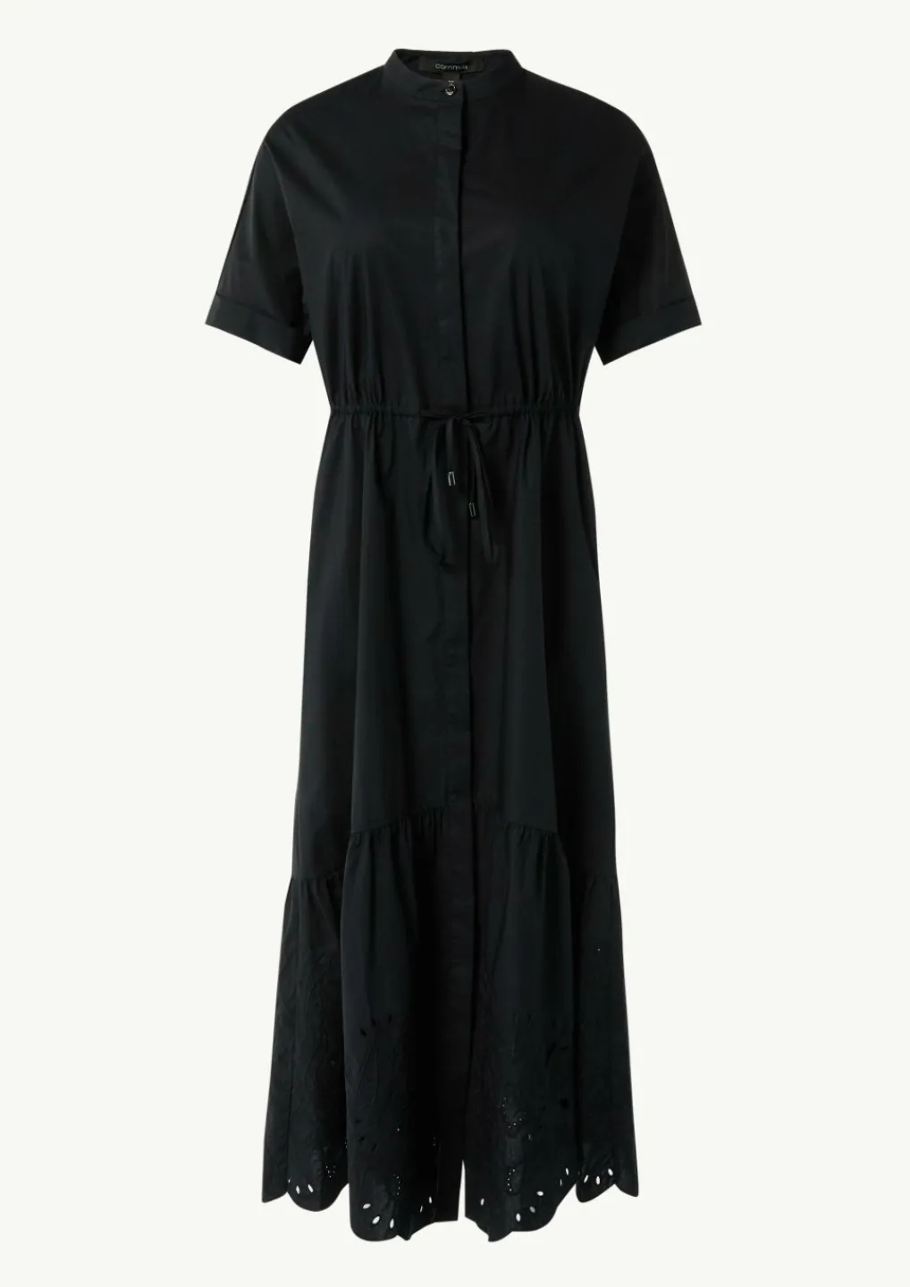 Hemdblusenkleid aus Baumwolle mit Strickerei-Comma Sale