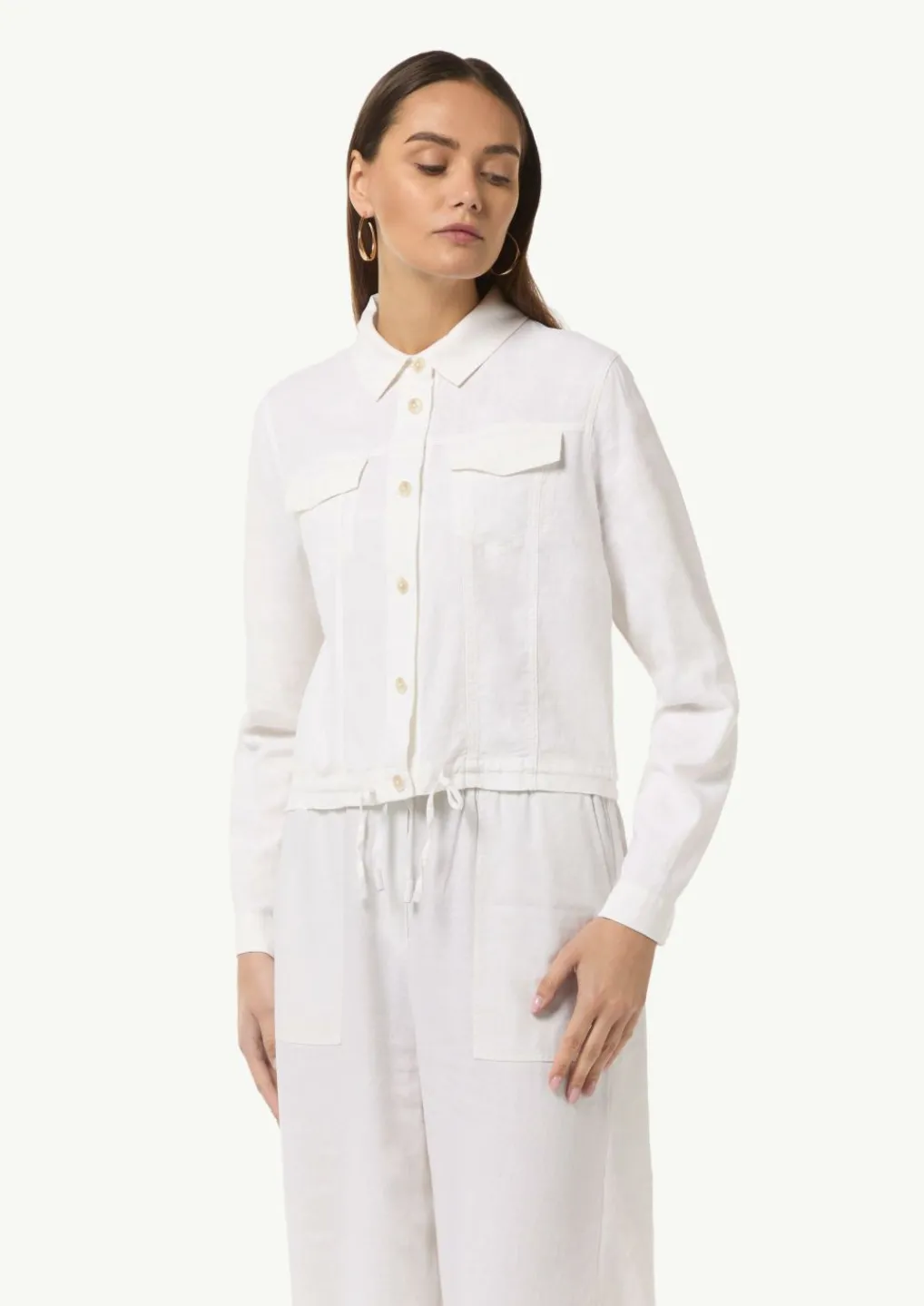 Hemdjacke aus Leinenmix-Comma Discount