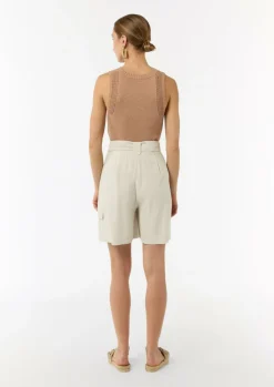 High Waist-Shorts mit Cargotasche-Comma Fashion