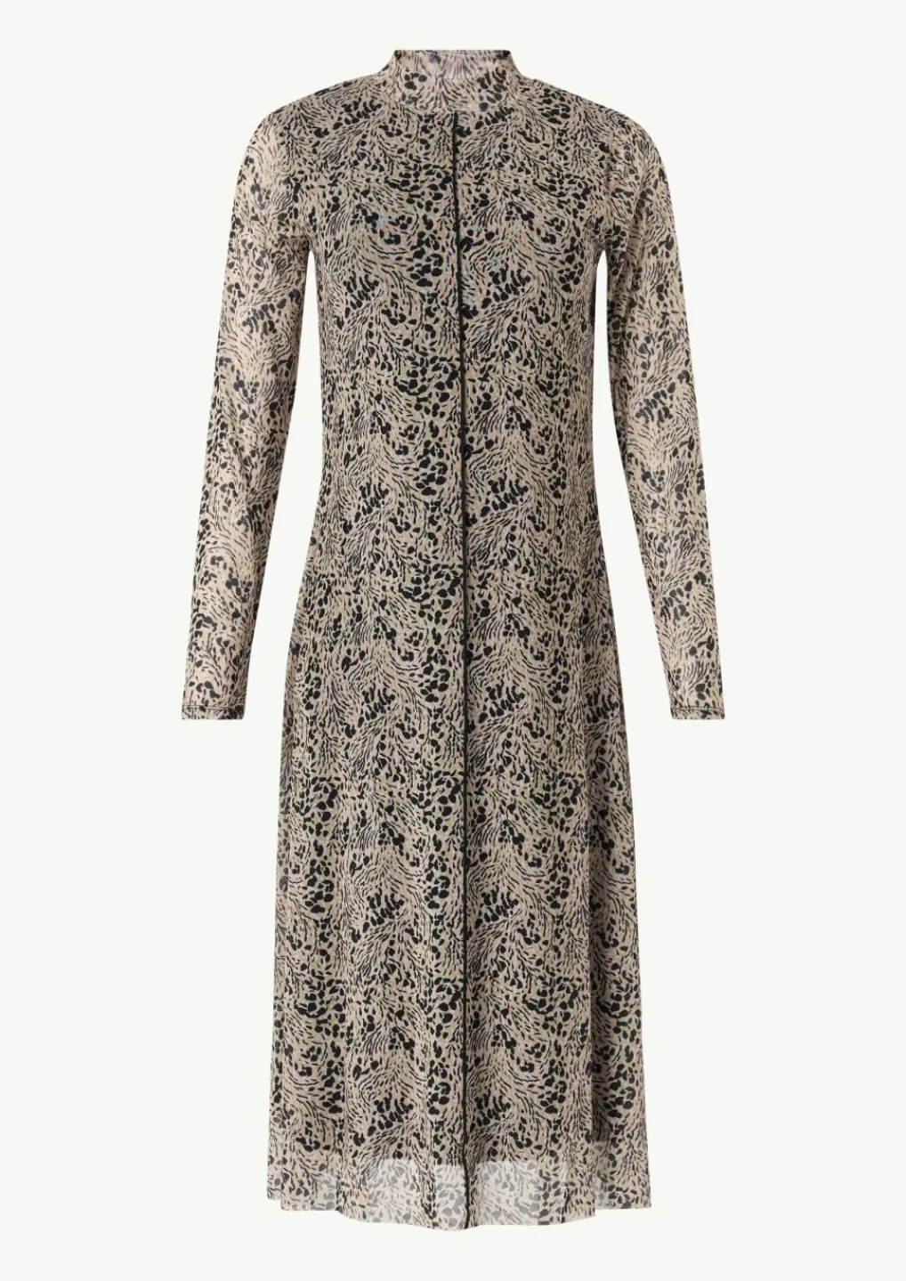 Hochgeschlossenes Midi-Kleid aus Mesh-Comma Fashion