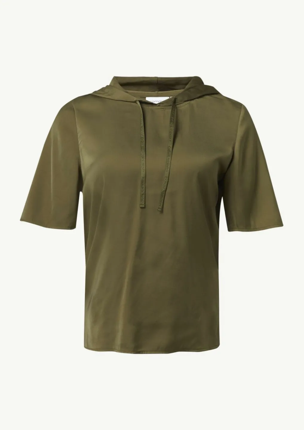 Hoodie-Bluse aus satiniertem Viskosemix-Comma Fashion