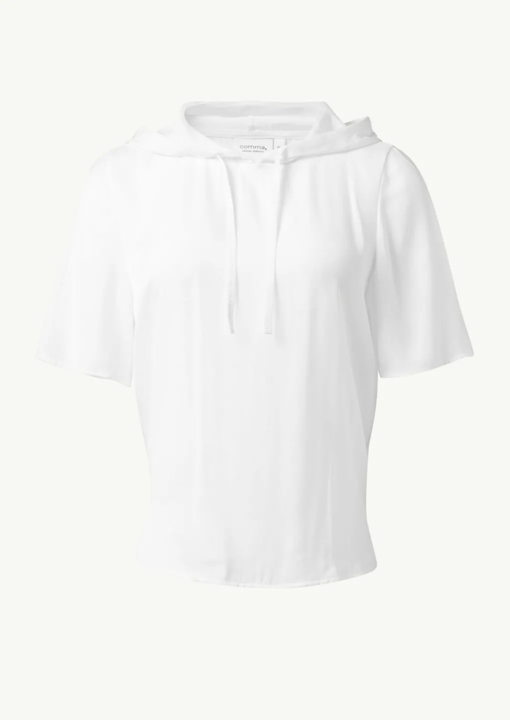 Hoodie-Bluse aus satiniertem Viskosemix-Comma Outlet
