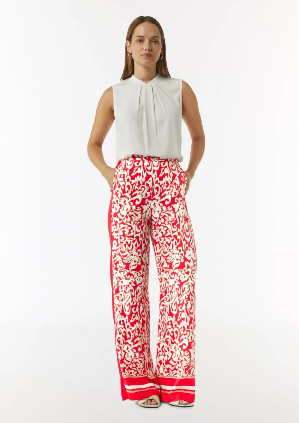 Hose mit All-over-Print-Comma Discount