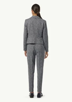 Jacquard-Blazer mit Reverskragen-Comma Fashion