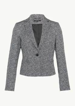 Jacquard-Blazer mit Reverskragen-Comma Fashion