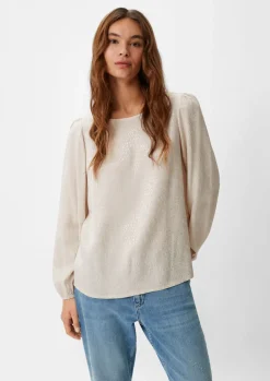 Jacquard-Bluse aus Viskose-Comma Online