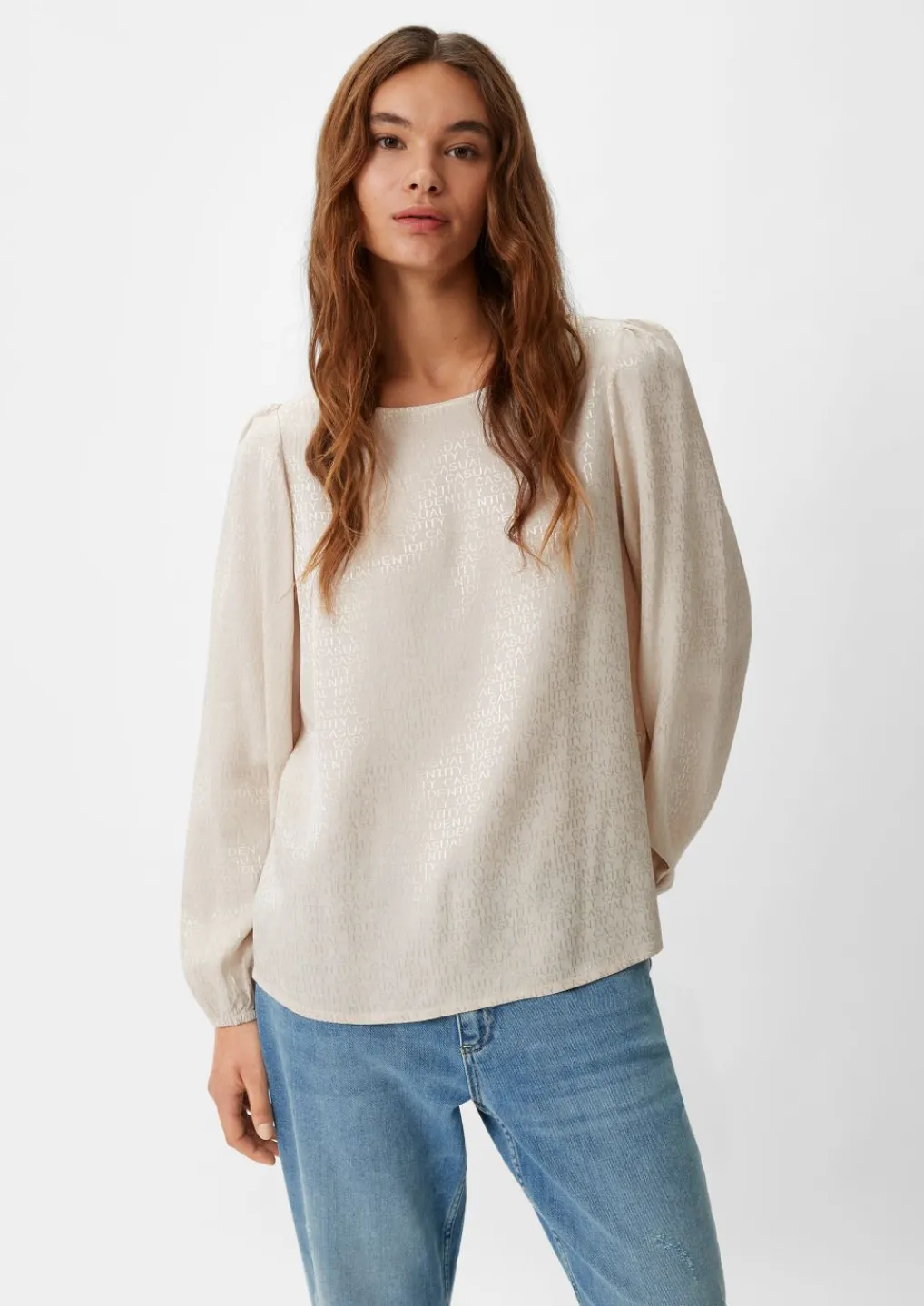 Jacquard-Bluse aus Viskose-Comma Online