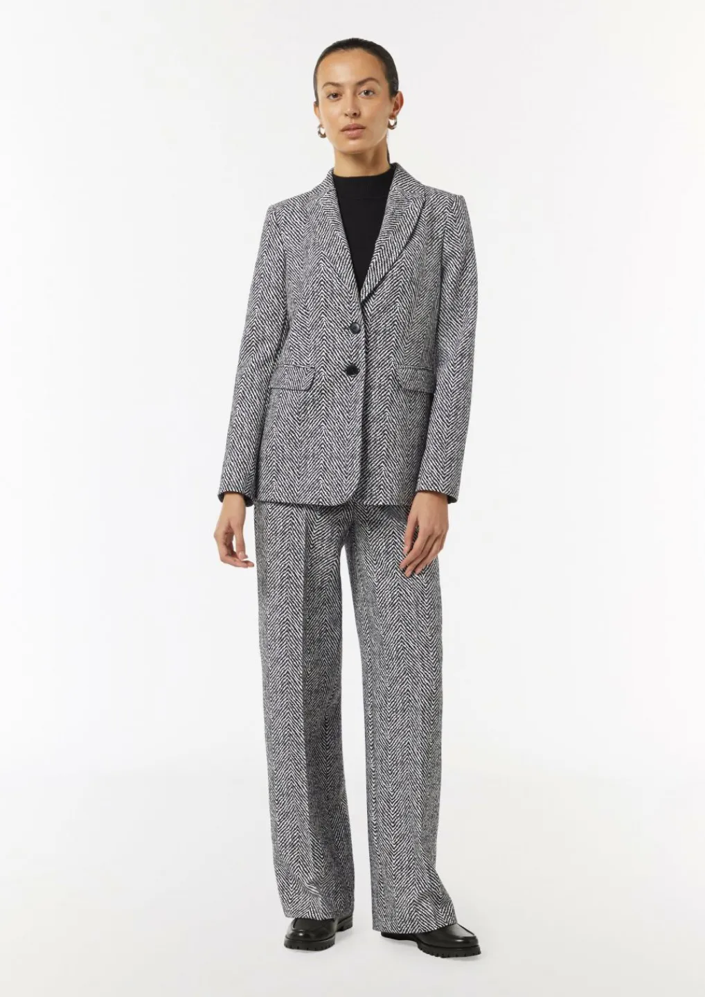 Jacquard-Hose mit Wide Leg-Comma New