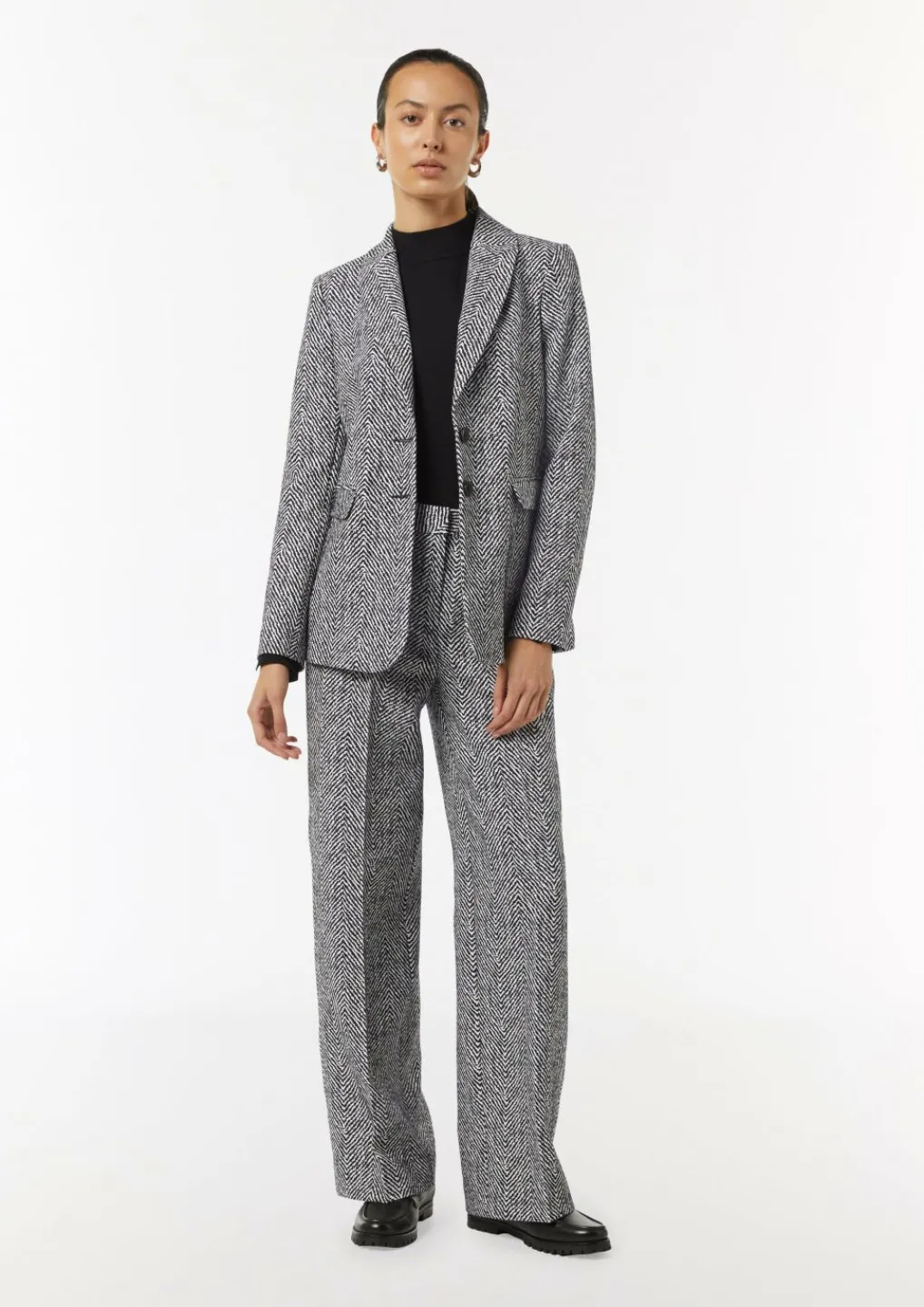 Jacquard-Hose mit Wide Leg-Comma New