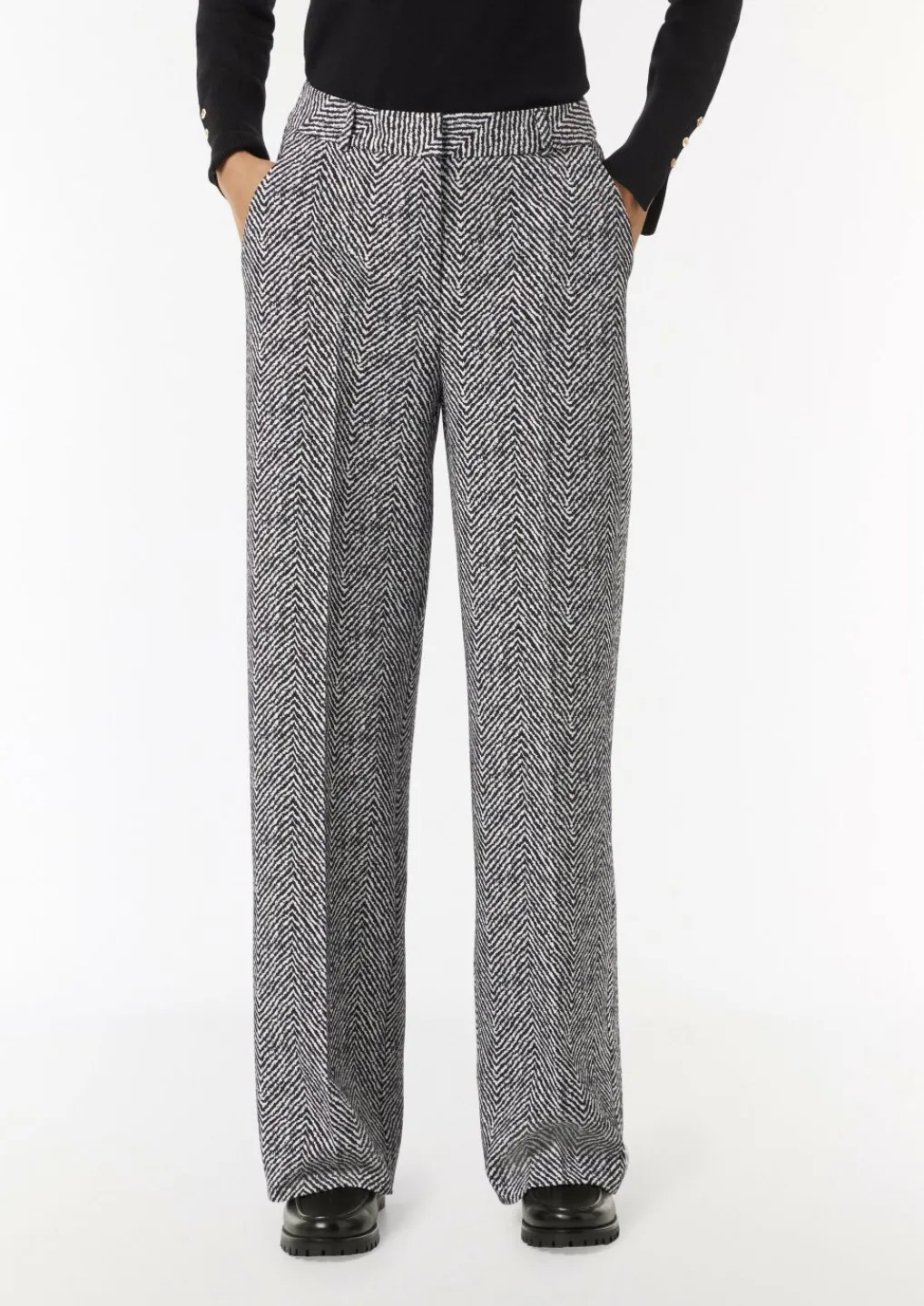 Jacquard-Hose mit Wide Leg-Comma New