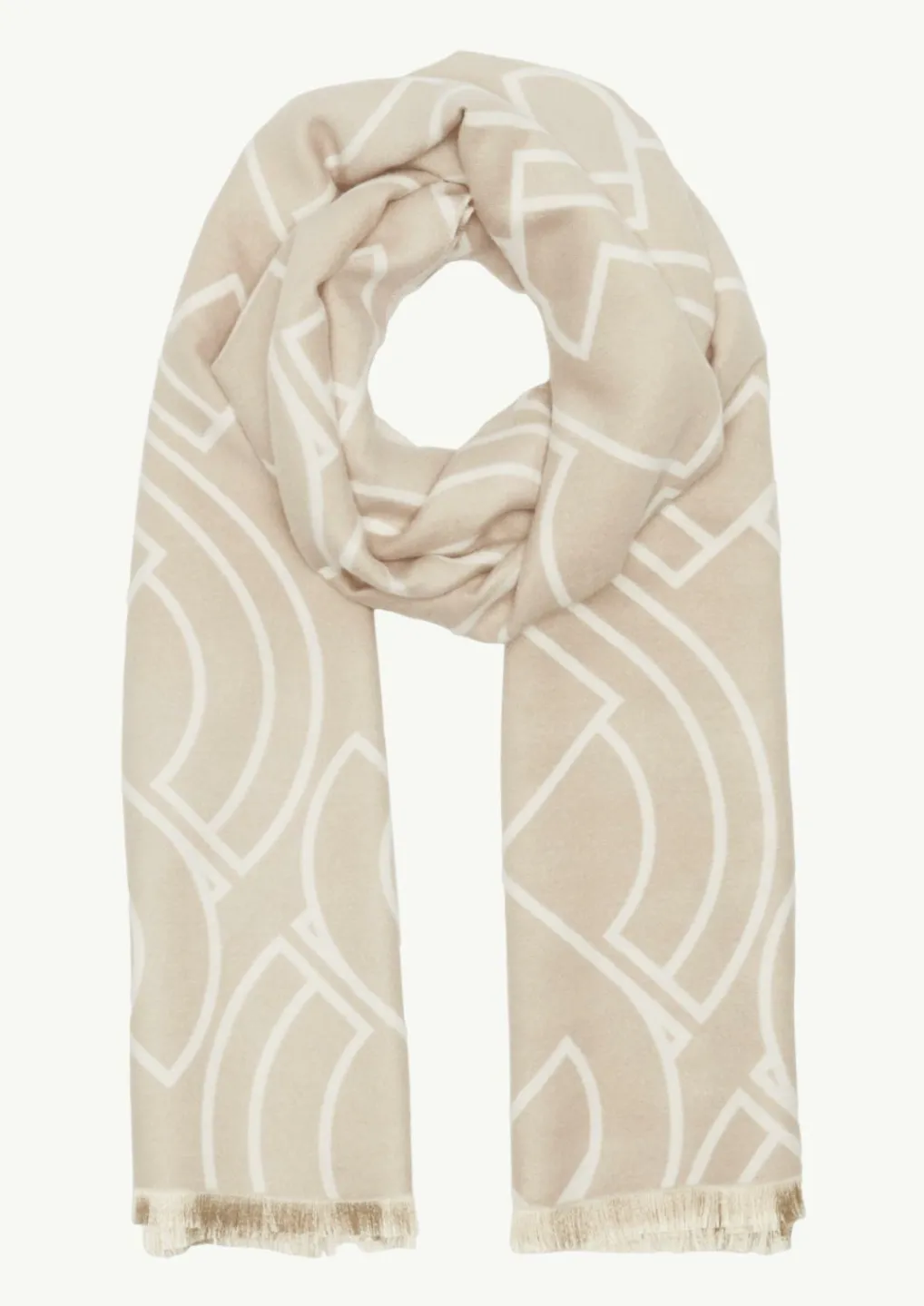 Jacquard-Schal mit Fransen-Comma Sale