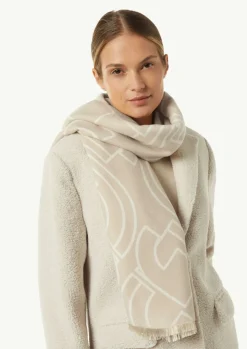 Jacquard-Schal mit Fransen-Comma Sale