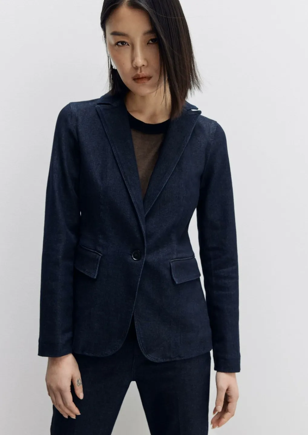 Jeansblazer mit Reverskragen-Comma Online