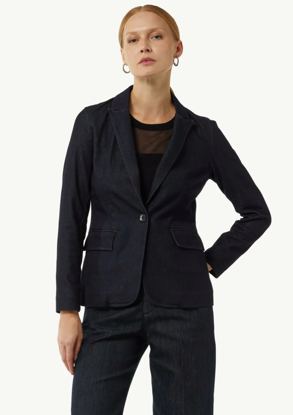 Jeansblazer mit Reverskragen-Comma Online