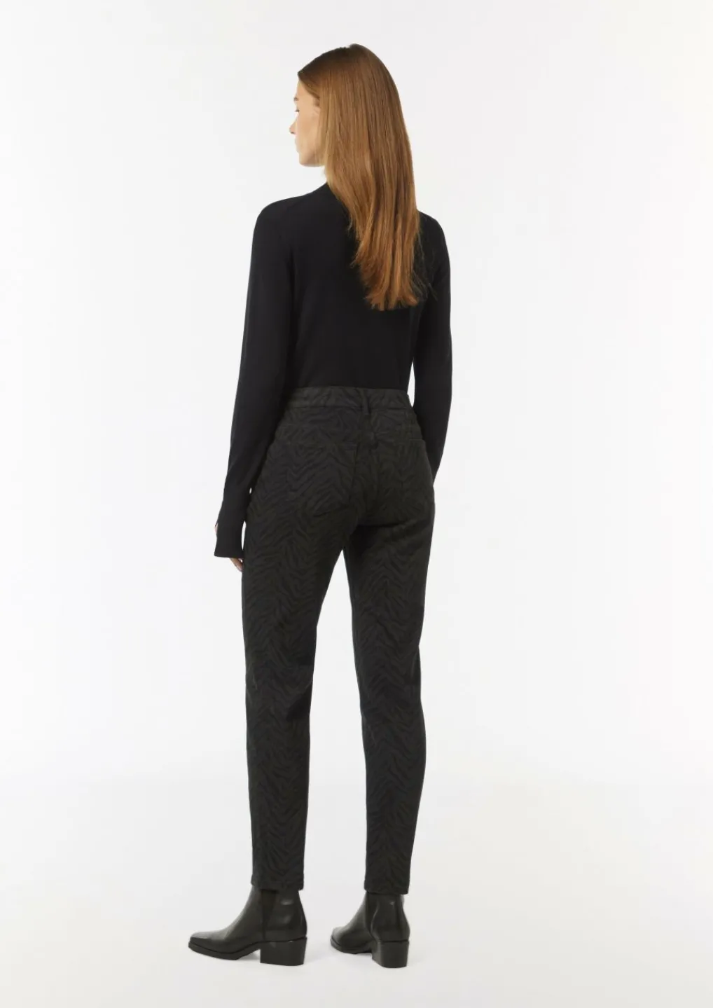Jeans-Hose mit All-over-Print-Comma Online