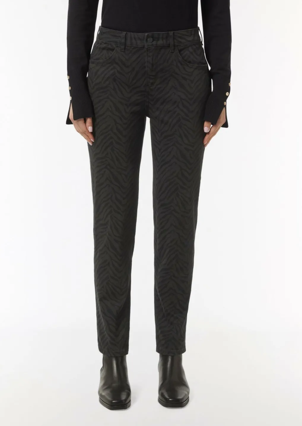 Jeans-Hose mit All-over-Print-Comma Online