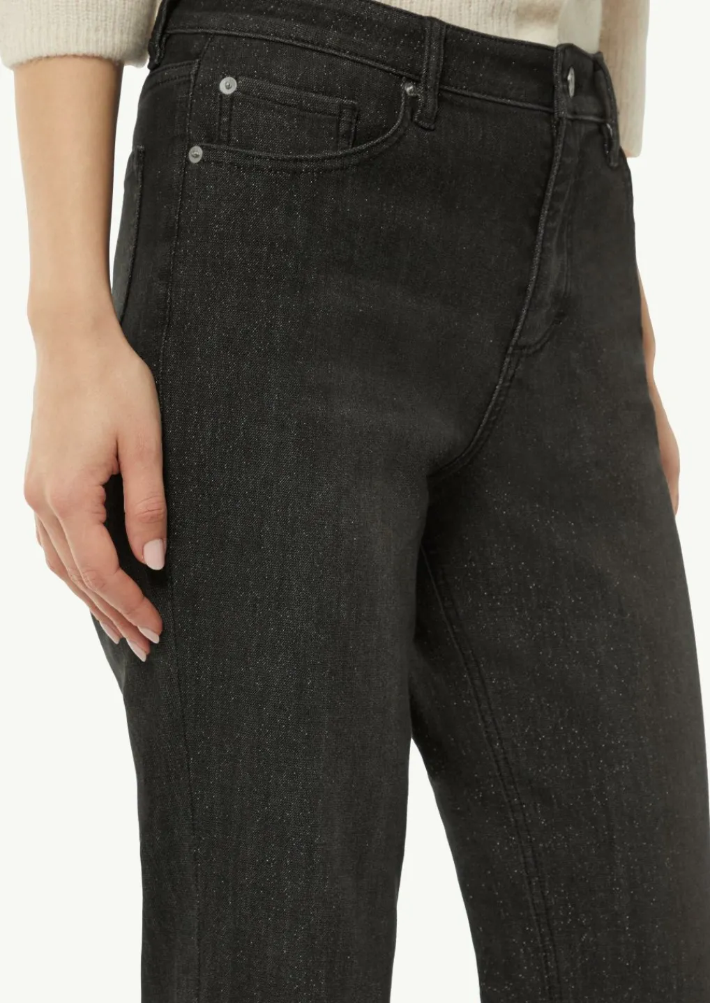 Jeans-Hose mit Lurex-Garn-Effekt-Comma Online