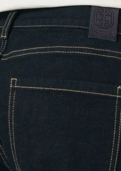 Jeans-Hose mit Wide Leg und Ziernähten-Comma Best