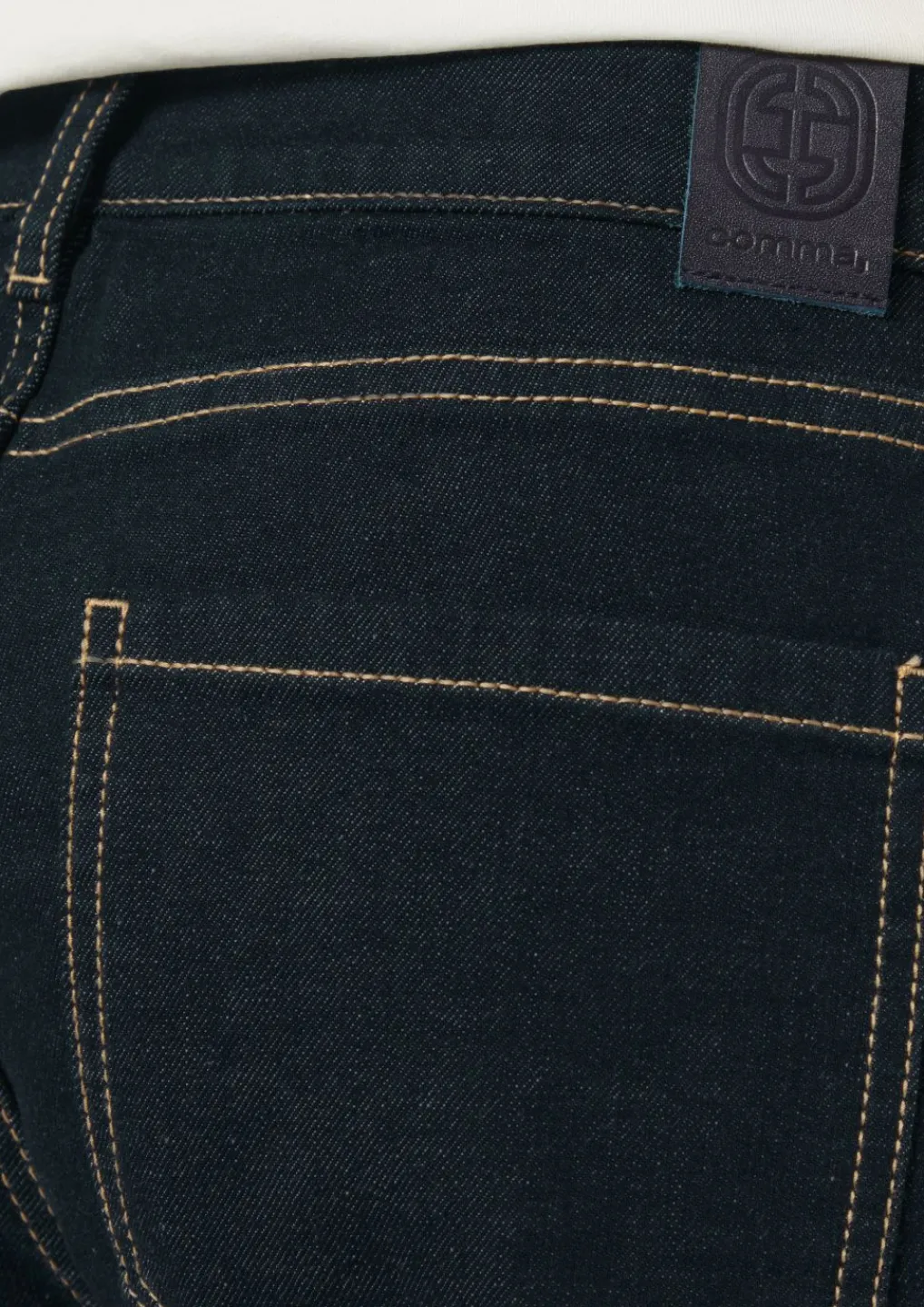 Jeans-Hose mit Wide Leg und Ziernähten-Comma Best